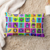 "Alphabet book" & penguins枕 – lumbar ランバークッション (ブランケット)
