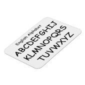Alphabet by Janz White Smoke 3x4 マグネット (左側)
