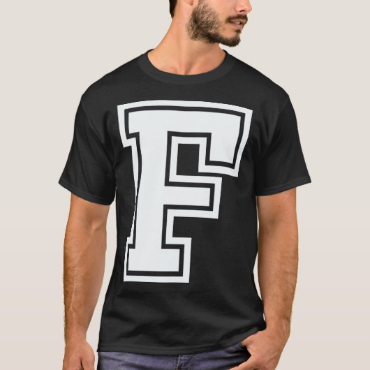 Alphabet capital letter F matching family group ha Tシャツ (正面)