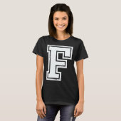 Alphabet capital letter F matching family group ha Tシャツ (正面フル)