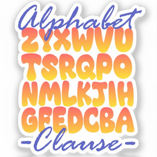 Alphabet Clause in Cobol Programming Sticker シール (正面)