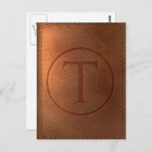 alphabet cuir lettre T ポストカード (正面/裏面)