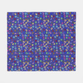 Alphabet design Fleece Blanket フリースブランケット (正面(横))