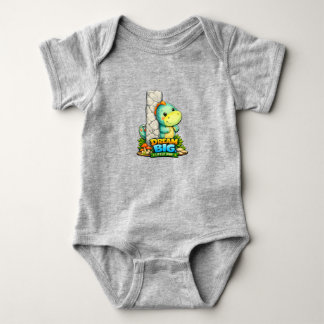 🦕✨ Alphabet Dino “I” Baby Jersey Bodysuit 👶💚 ベビーボディスーツ