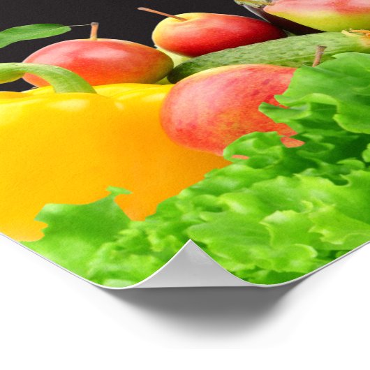 Alphabet Featuring Fruit and Vegetables ポスター (角)