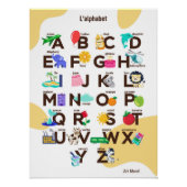 Alphabet Français – Décoration Éducative ポスター (正面)