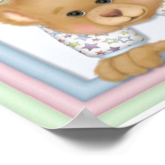 Alphabet Fun Teddy Bears ポスター (角)