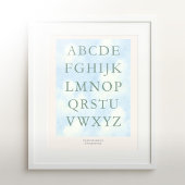 Alphabet – Green Nursery ABC Wall Art (16×20) ポスター