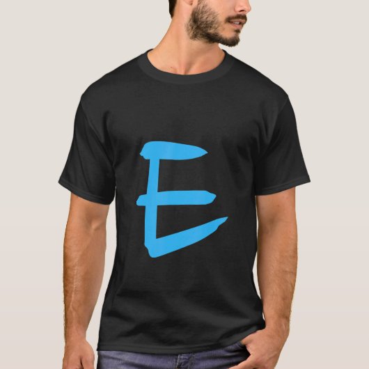 Alphabet Handwritten Letter E Tシャツ (正面)