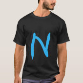 Alphabet Handwritten Letter N Tシャツ (正面)