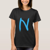 Alphabet Handwritten Letter N Tシャツ (正面)