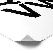 Alphabet HIプリントまたはポスター（黒と赤） ポスター (角)