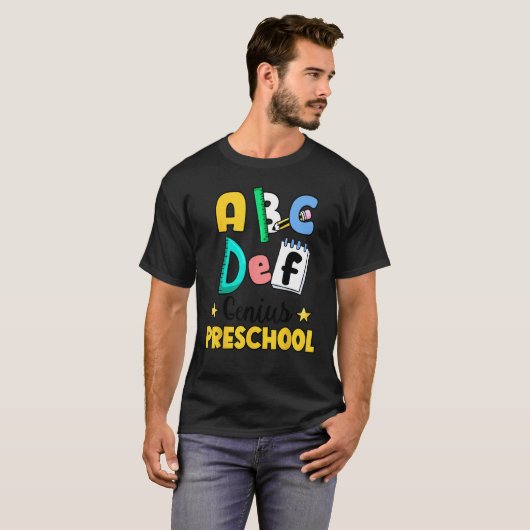 Alphabet Hi Back To School ABC Pre K Kindergarten  Tシャツ (正面フル)