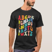 Alphabet Hi Back To School ABC Pre K Kindergarten  Tシャツ (正面)
