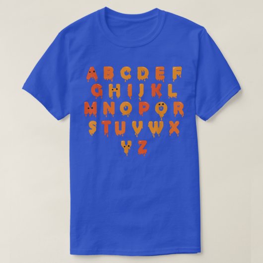 Alphabet Lazy Halloween Costume Cute Letters Teach Tシャツ (デザイン正面)