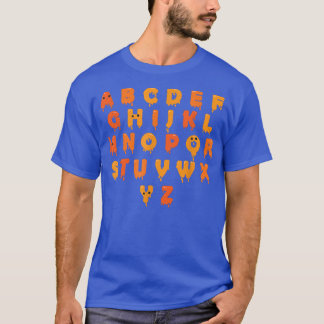 Alphabet Lazy Halloween Costume Cute Letters Teach Tシャツ