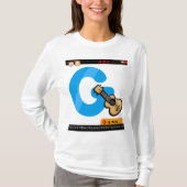 Alphabet Letter G is for Guitar Tシャツ (正面)