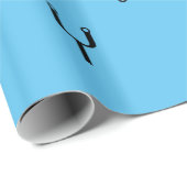 ALPHABET_LETTERS_ABC_PATTERN_LIGHT_BLUE_BLACK ラッピングペーパー (ロールコーナー)