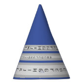 ALPHABET_LETTERS_Beautiful_BLUE_BLACK_GRAY パーティーハット (右)