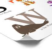 Alphabet Nursery Wall Art, original drawings ポスター (角)