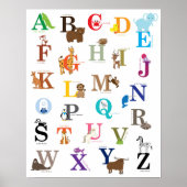 Alphabet Nursery Wall Art, original drawings ポスター (正面)
