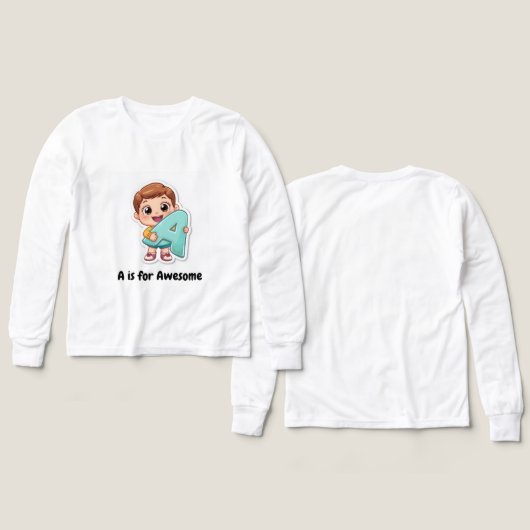 Alphabet Positive Kids Design – A is for Awesome (デザイン 正面＆背面)