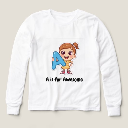 Alphabet Positive Kids Design – A is for AwT-Shirt (デザイン正面)