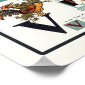 Alphabet Poster – 英語ABCのアルファベットチャート ポスター (角)