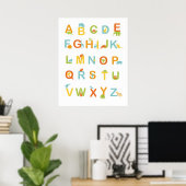 Alphabet poster with Sunny colors ポスター (ホームオフィス)