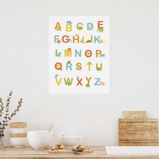 Alphabet poster with Sunny colors ポスター (キッチン)