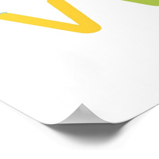 Alphabet poster with Sunny colors ポスター (角)