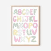 Alphabet Quilt Style Letters Art Print Poster ポスター