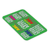 Alphabet Rainbow Green Refrigerator    マグネット (右側)