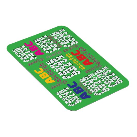 Alphabet Rainbow Green Refrigerator    マグネット (右側)