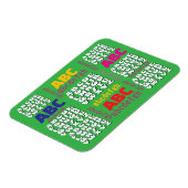 Alphabet Rainbow Green Refrigerator    マグネット (左側)