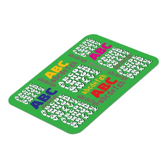 Alphabet Rainbow Green Refrigerator    マグネット (左側)