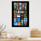 Alphabet spelled out with picture letters ポスター (キッチン)