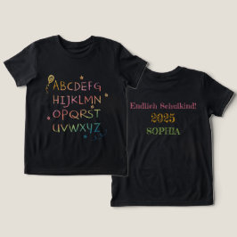 Alphabet Sterne bunt - Tafel Kreide | Einschulung トライブレンドTシャツ