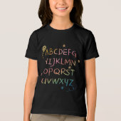 Alphabet Sterne bunt - Tafel Kreide | Einschulung トライブレンドTシャツ (正面)