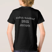 Alphabet Sterne weiß - Tafel Kreide | Einschulung トライブレンドTシャツ (裏面)
