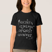 Alphabet Sterne weiß - Tafel Kreide | Einschulung トライブレンドTシャツ (正面)