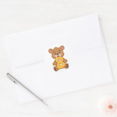 Alphabet Sticker – B with Bear ラウンドシール (封筒)