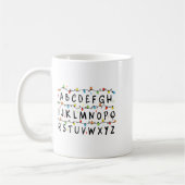 Alphabet Stranger Christmas 2025 Lights Boys Girls コーヒーマグカップ (左)