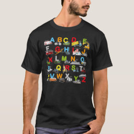 Alphabet Transportの学ABCカーバス Tシャツ