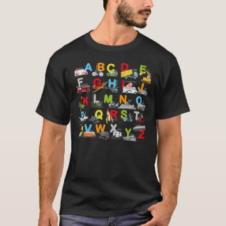Alphabet Transportの学ABCカーバス Tシャツ