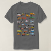 Alphabet Vehicles ABCs Lower Case Learning Teacher Tシャツ (デザイン正面)