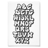 Alphabet White / Grey フォトプリント (正面)