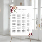 Alphabetical Order Autumn Wedding Seating Chart ポスター