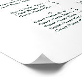 ALPHABETICAL Order Elegant Wedding Seating Chart ポスター (角)