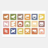 Alphabetsスいけなチッカー 長方形シール (正面)